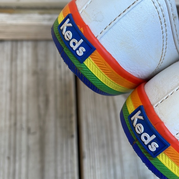 🌈 Keds Unisex RAINBOW Leather Sneakers Size 13 - Picture 7 of 12